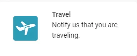 Travel Plans Menu BOX